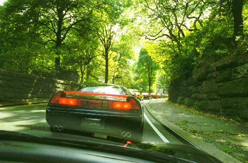 Driving through Central Park