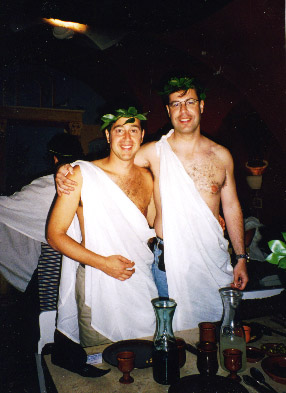 Paul and Mark in togas